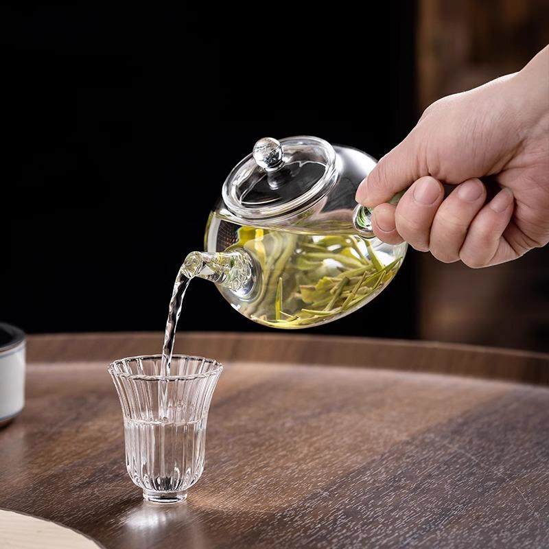 玻璃泡茶壶壶加厚高单温侧把壶茶水分离小号71327家茶用耐绿茶茶
