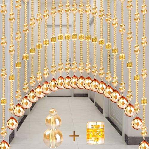 房珠帘隔断水晶帘子屏门帘打家用玄关厕所风F9657TH6厨葫芦客厅门