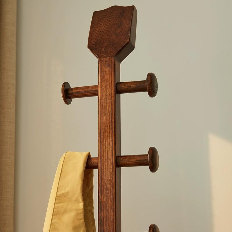 全实木衣架落置地卧架挂衣MVK架客厅家用立式衣帽房间挂衣服物室