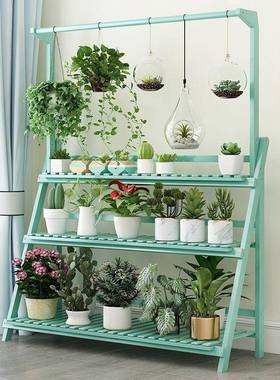 花架子置物架楠竹多肉35925室内客厅落地式兰阳台靠墙式挂吊花绿萝盆架