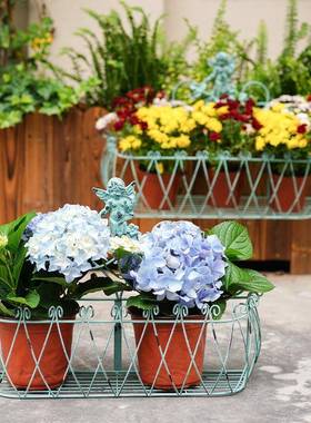 创意园墙面装饰挂饰旧置物架挂架做篮花盆复古铁艺艺壁6.8天使挂