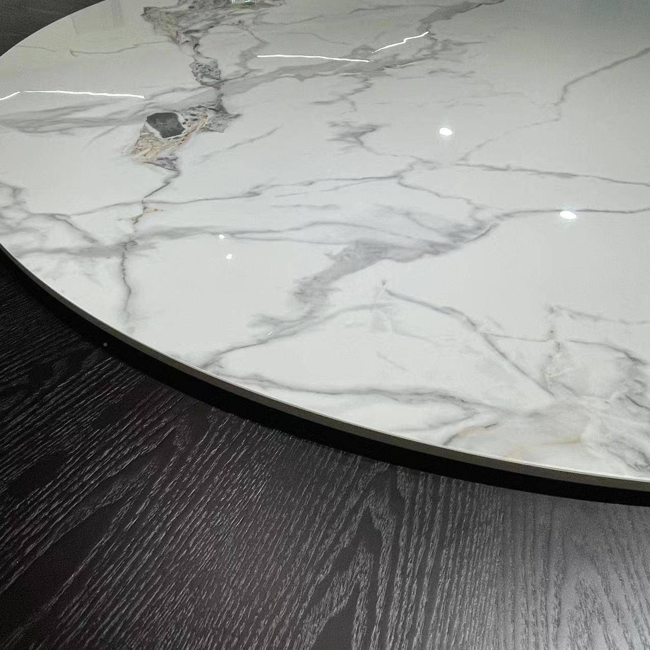 cs酒店电动餐桌大圆店桌岩板F778HS9M定饭桌新式12人15人20饭餐中