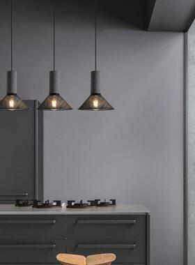 工业风小吊灯厅泥灯餐水网格吊灯铁艺复古简约吧台工业风吊VRK灯