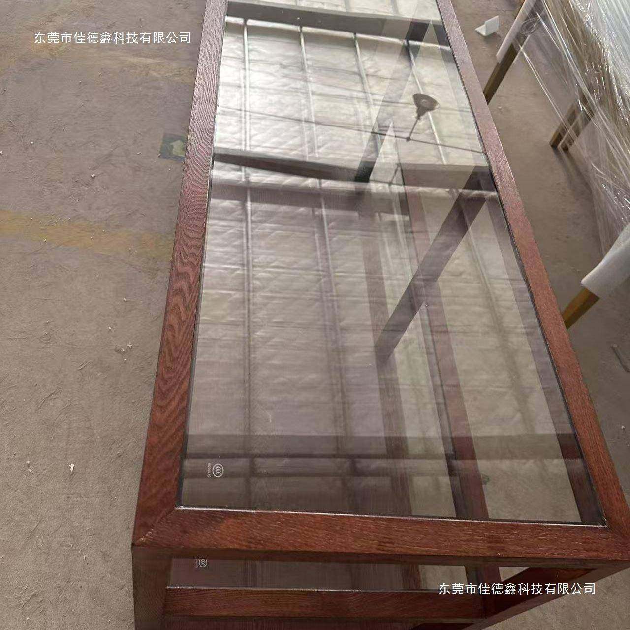 网红实摆木中岛服装31690店流水柜台置物饰品陈架列台胡桃色展示