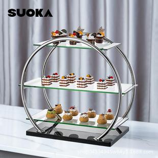 创意锈钢点心不下午3512茶冷餐茶蛋糕酒店歇自助餐甜品台展示架架