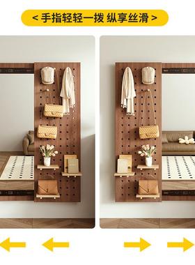实木洞板衣镜藏式隐33144全身穿镜子推拉家用可关闭壁挂墙卧室洞
