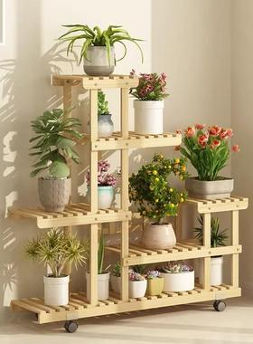 现代落式简约阳台花31262架子防层腐室内多木客厅置地物盆栽绿萝