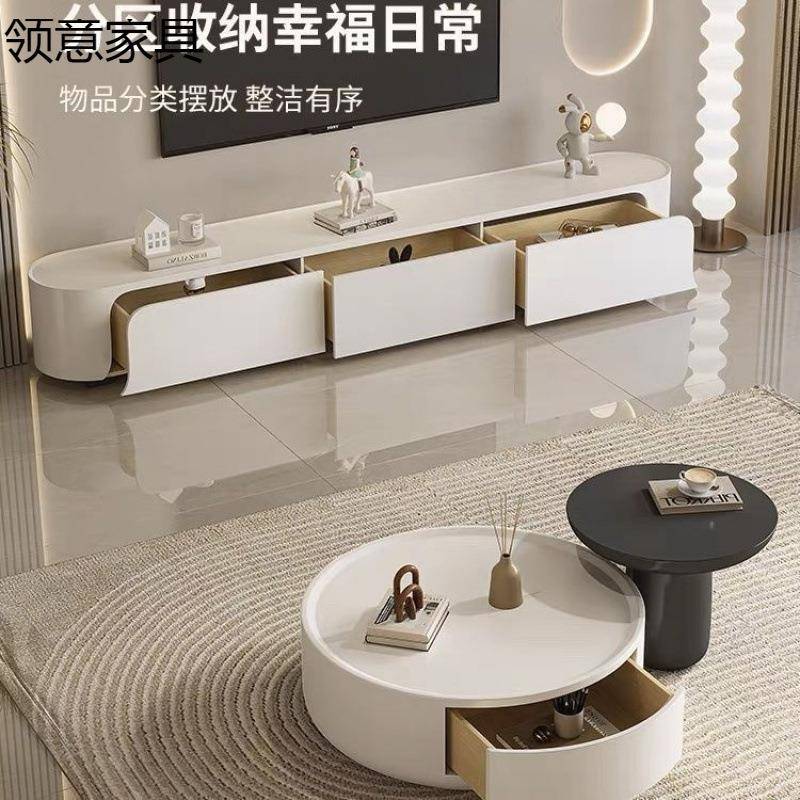 油风茶几小Cmryk2WW型简户约现代圆形实组合边几可移动轻木奶奢家