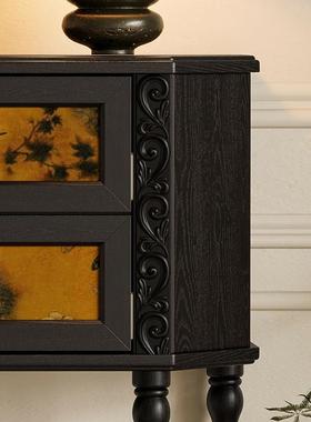 法式复古24.05.18实木关柜客小户型厅走廊艺术装饰展示储物柜玄玄