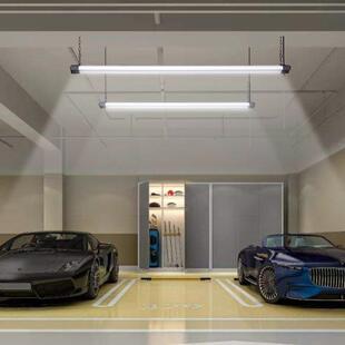 200KXG-5000K三色7温可选LED长条灯吊停车场超市办公线吸顶灯K可