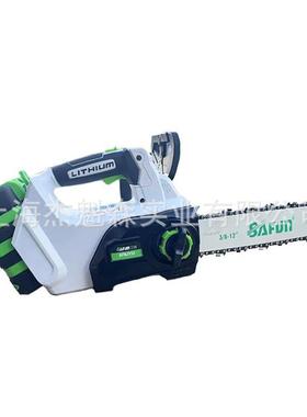 三锋S8J112电电链锯0OMF4VF手持式电锂锯竹木两用锯专业伐木锯家