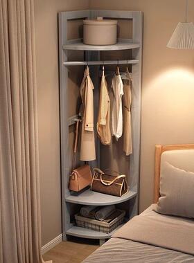 实木落衣帽架衣简架转地卧室挂衣56565架角易置物架家用衣服收纳