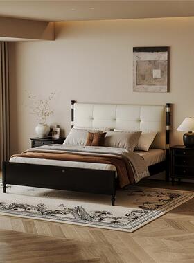 1中古风全木实床美式黑色1米5次卧家用法式复古主卧米8床FGL双人