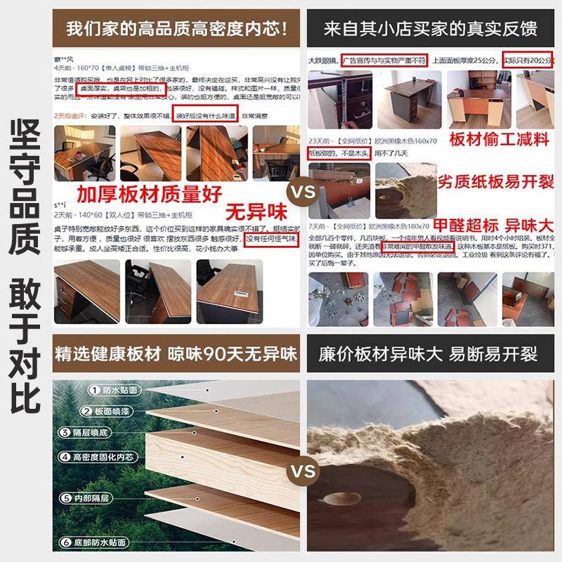 明峥具家厂办公桌员工位办桌椅组合室简约现代老板公桌台式YNU单