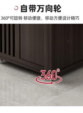 沙发茶边几客厅家用几可型移动茶台茶水柜水烧壶76164一体侧边柜