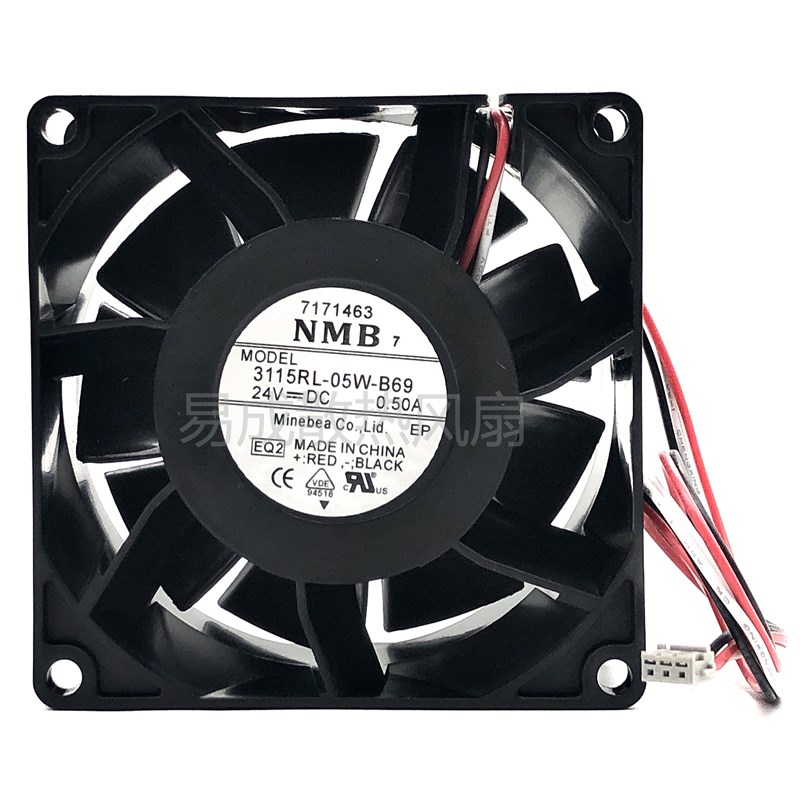 NMB 3115RL-05W-B69 24V DC 0.50A 8038 变频器美蓓亚散热风扇
