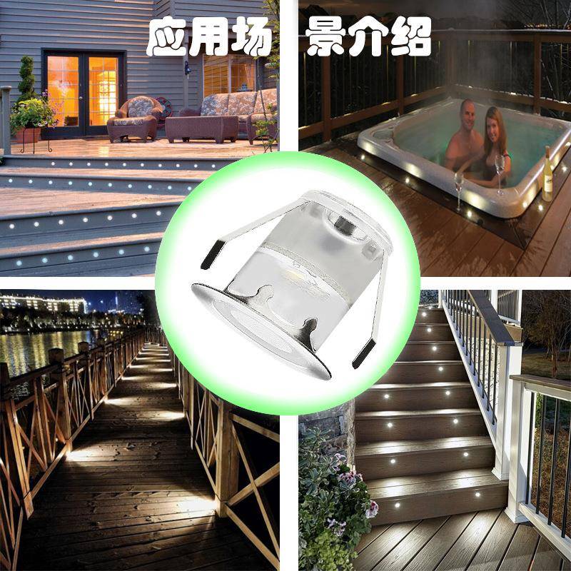 304不銹鋼23mmled甲板燈埋地?zé)敉ピ簾魪V場樓道花園裝飾燈墻腳燈