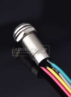 ADP8A-3C 3V5V6V12V24V红绿黄8mm三色双色防水IP67金属信号指示灯