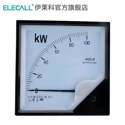 伊莱科三相交流功率表42L6-W电流表380V电压表功率因数表150/5A