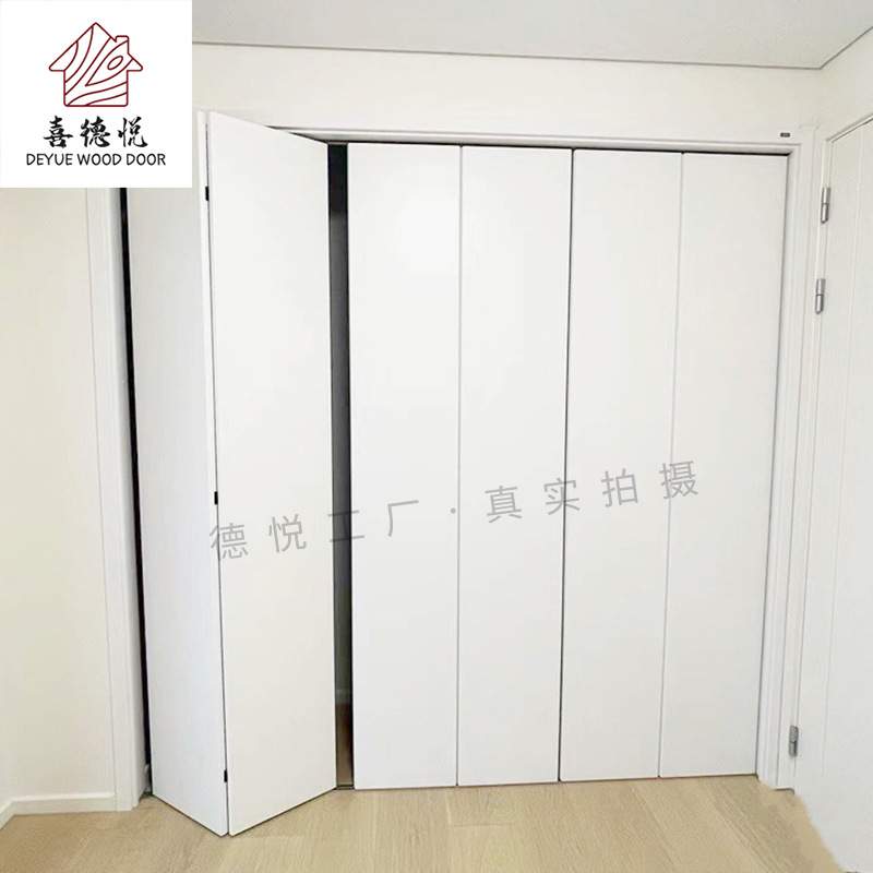 上海实木衣柜生产现代简约折叠门原木家用卧室落地柜