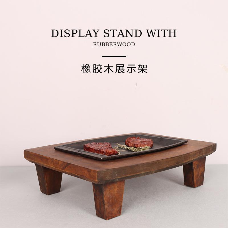 隔热木托盘铁板木板垫烧烤炉家用砂锅石锅拌饭底座长方形防烫木制