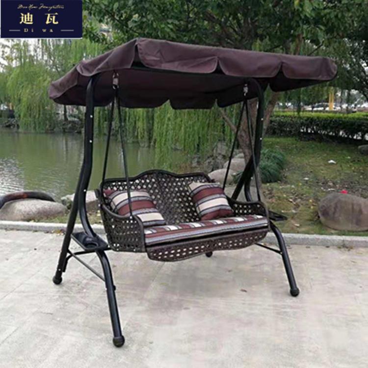 户外秋千椅别墅花园摇椅藤编双人位秋千吊椅吊篮庭院成人秋千