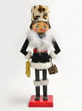 新款SB58374圣诞节胡桃夹子木制工艺品圣诞主题派对场景装饰