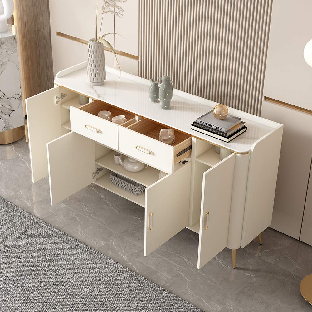 现代简约沙发靠山柜客厅隔断收纳柜轻奢岩板餐边柜家用靠墙茶水柜