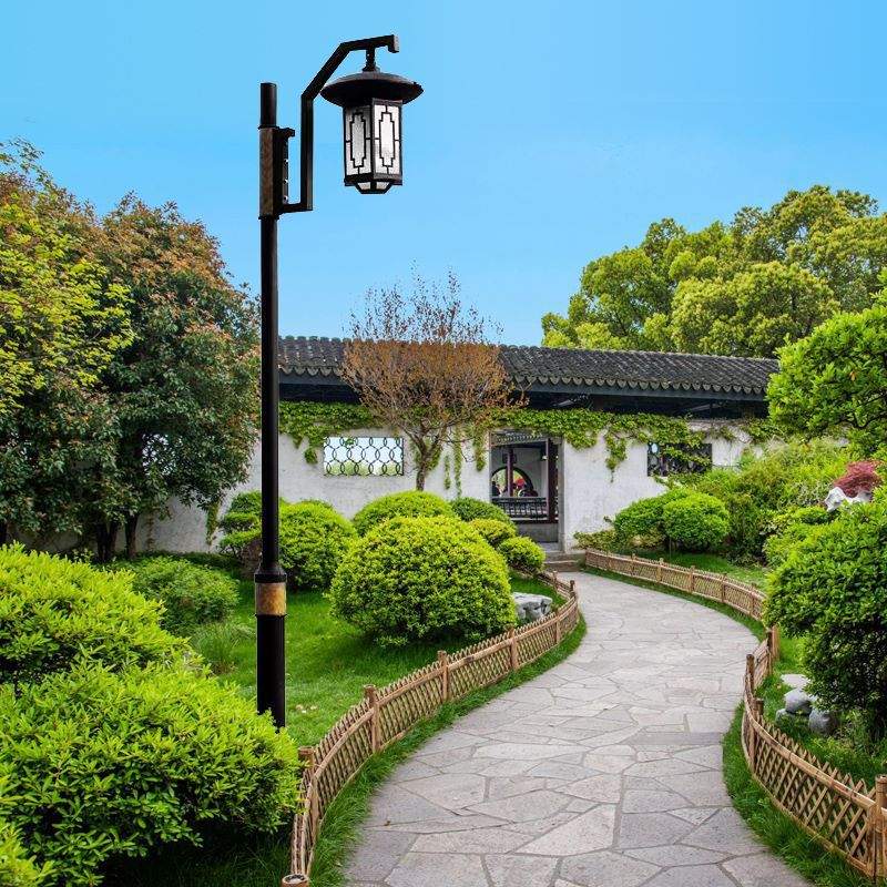 中式仿古灯笼庭院灯新农村户外景观灯3米4双头小区led防水led节能