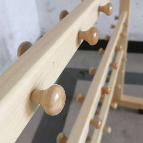 幼儿园毛巾架可移动儿童木质毛巾架衣帽架