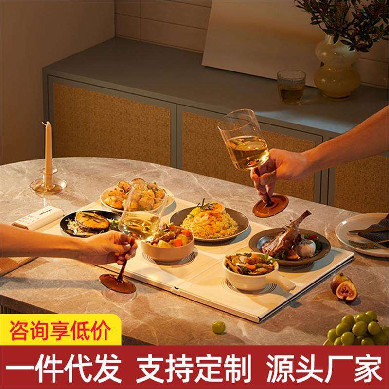 蓝宝BW01组合暖菜板折叠热饭菜保温板家用多功能饭桌加热神器桌垫