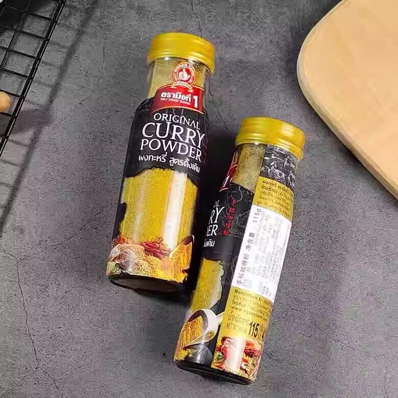 新货泰国手标咖喱粉 原装进口黄咖喱粉115g 咖喱炒饭咖喱蟹原材料图片