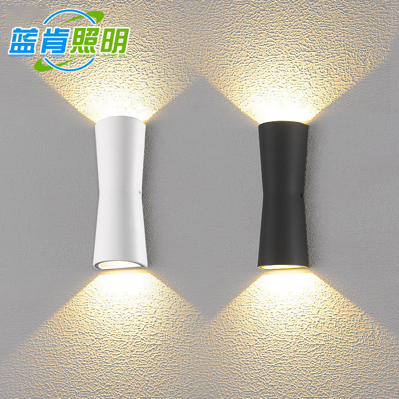 户外防水LED上下打光双头壁灯