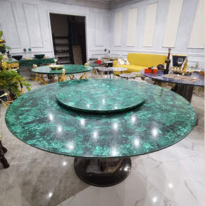 欧式孔雀石装饰玄关台 高档奢华家居别墅工艺品 客厅摆件佳选