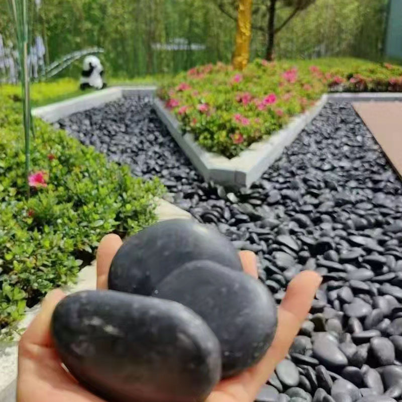 厂家批发工程铺路石头水磨石子雨花石白色鹅卵石大批量天然鹅卵石