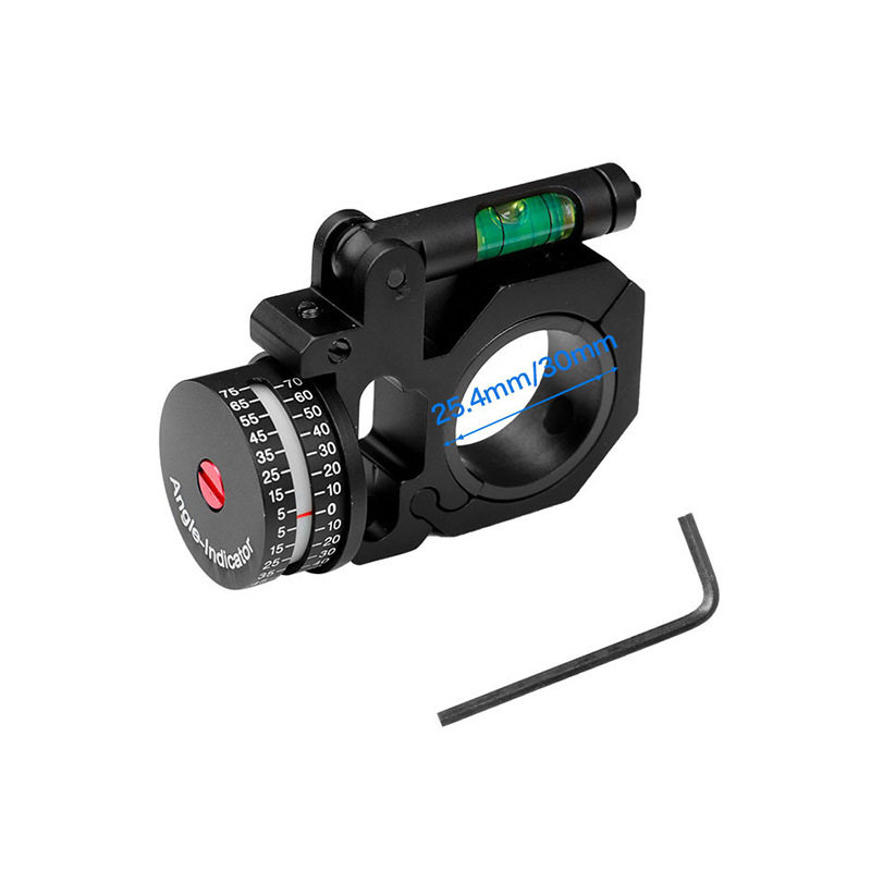 瞄镜水平仪夹具角度仪30/25mm管径支架Angle bubble level mount