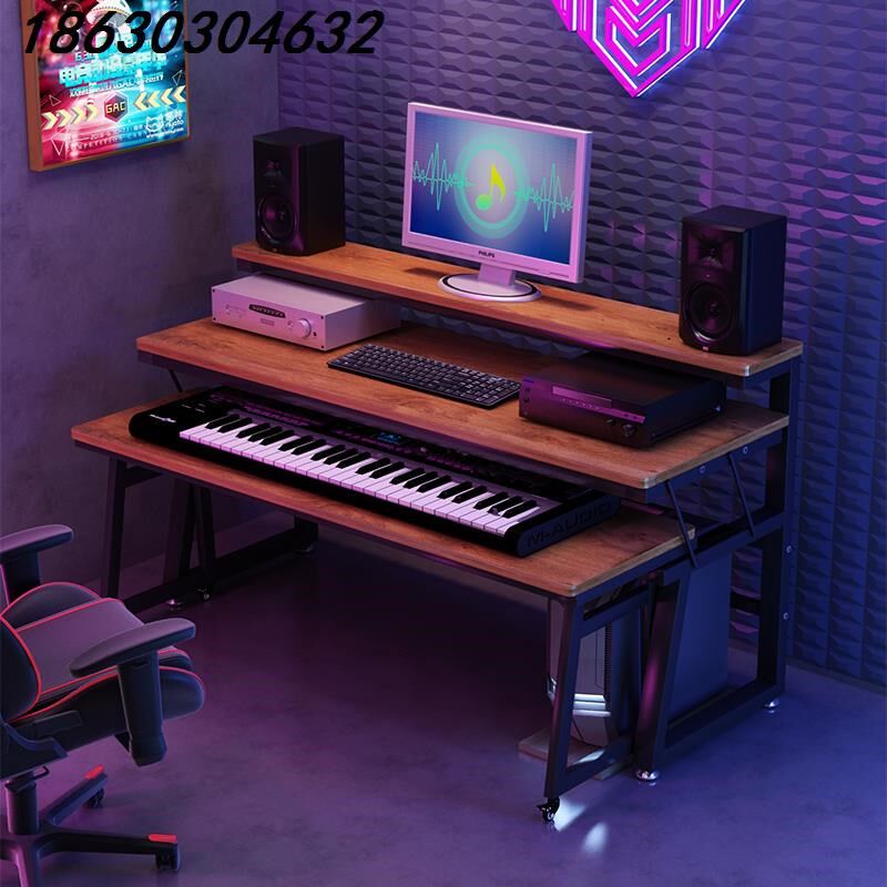 编曲工作台电子琴桌简约现代电钢琴midi键盘桌编曲录音合成器桌子