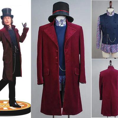 Movie Cosplay Charlie and The Chocolate Factory Willy Wonka