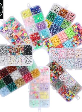 9 Style Acrylic Beads Jewelry Making Kits Letter Alphabet Po
