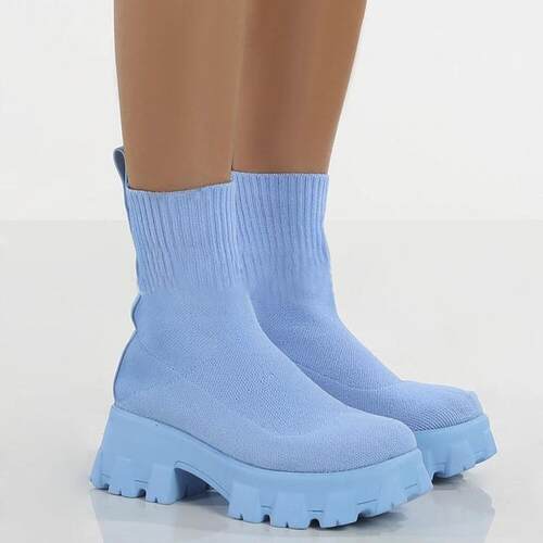 Women's plus sizes socks shoes针织靴女春季大码毛线短靴袜