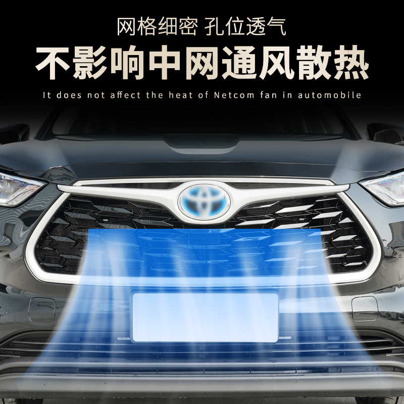 适用于15-21 22款丰田四代汉兰达水箱防虫网新汉兰达中网防柳絮网