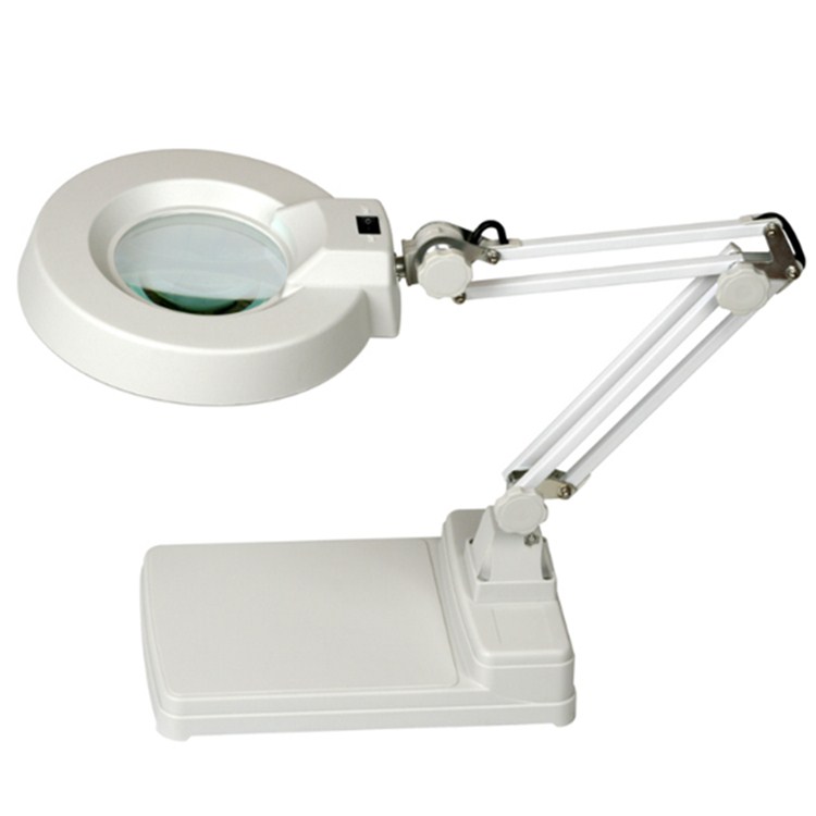 。SK-C型台式放大镜 10倍 高清光学镜片白玻 折叠台式带照明放大