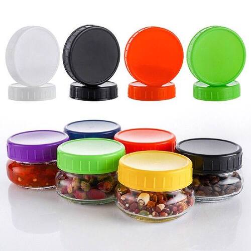 极速6pcs 70mm 86mm Reusable Plastic Mason Jar Lids for Wide