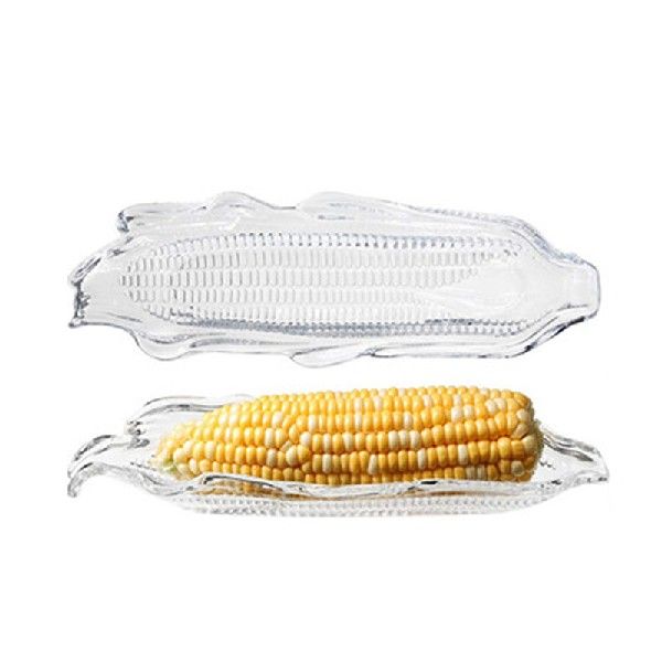 Plastic Corn Trays Transparent Corn Cob Holders Barbecue