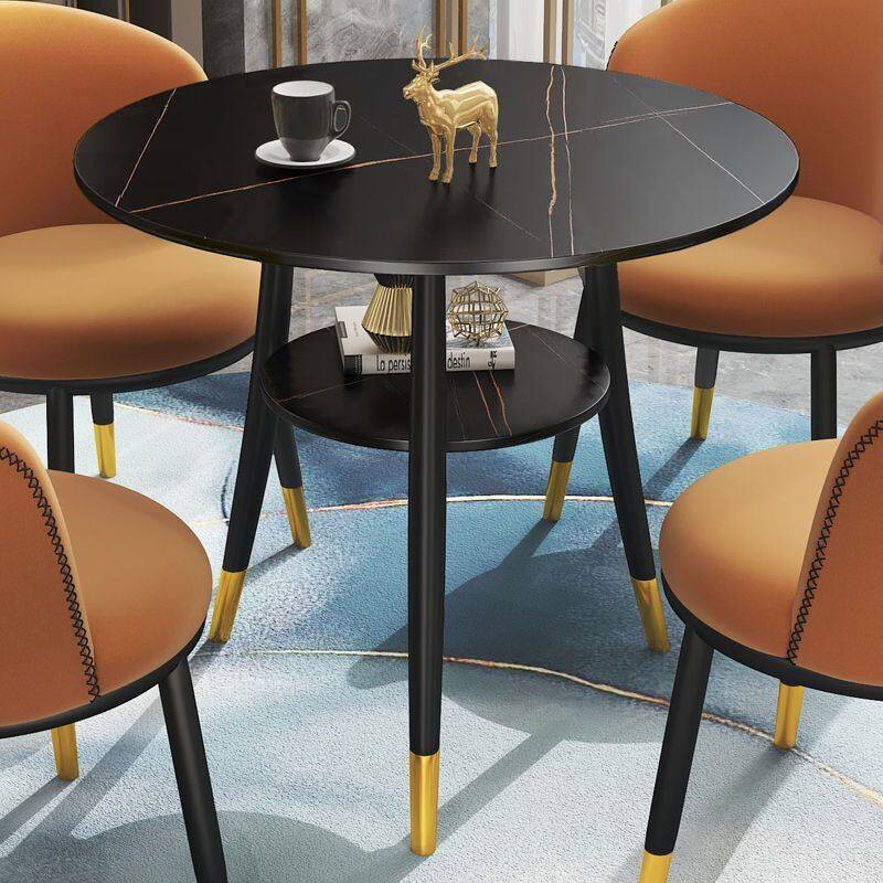 轻奢接待洽谈桌椅组合小圆桌商务用办公会议桌面会客休息休闲单桌