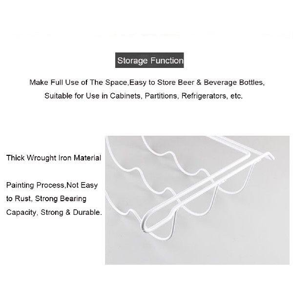 Universal Fridge Wine Rack Wine Display Shelf Metal