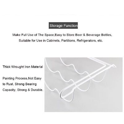 Universal Fridge Wine Rack Wine Display Shelf Metal