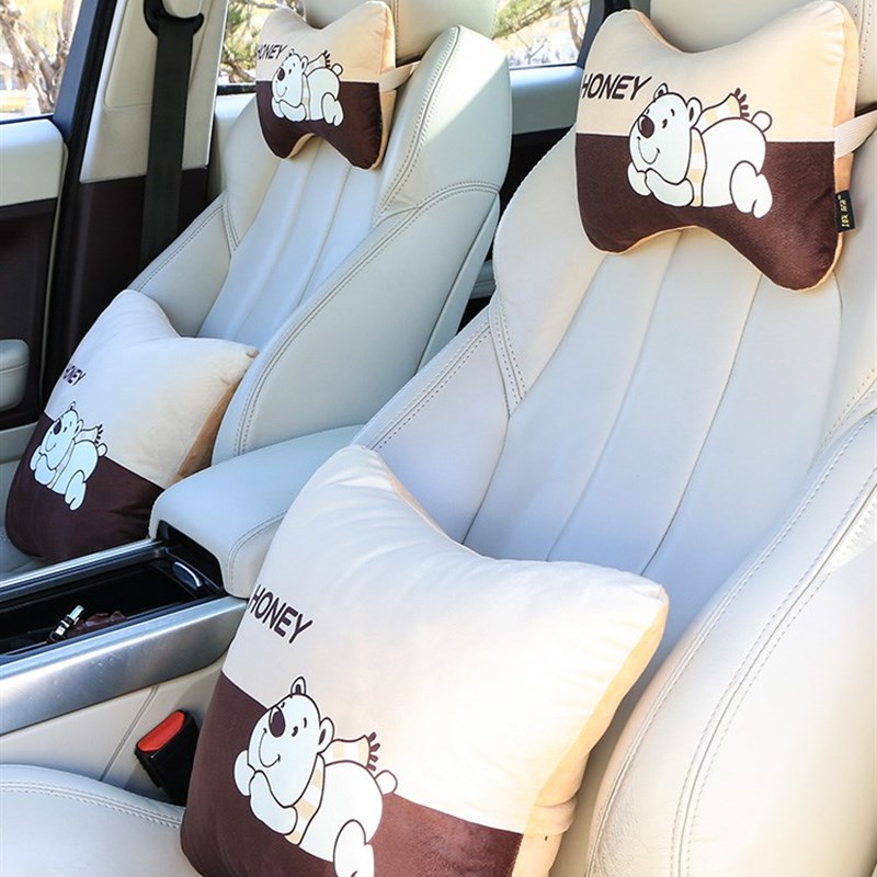 汽车用头枕车载护颈枕车内可爱的小轿车小车抱枕车里靠枕一对枕头