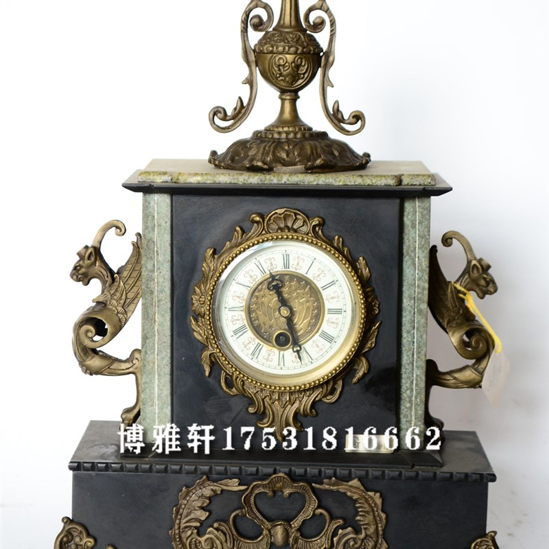 欧式机械老式发条座钟仿古董宫廷钟欧式纯铜表芯样板间壁炉卧室钟