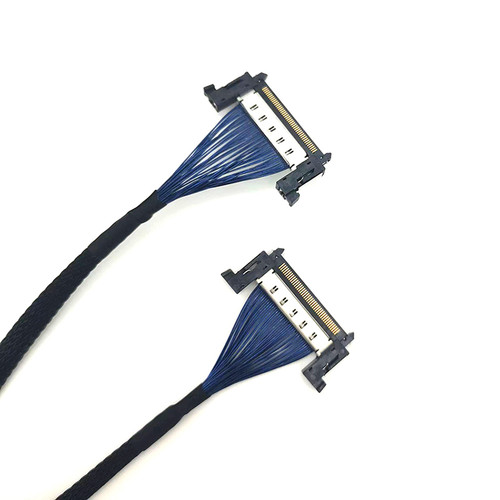 好货JAE41P极细同轴线FI-RE51P高清屏线4k信号测试连接线同向反向